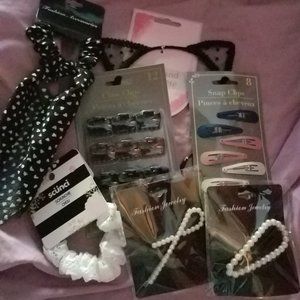 Assorted hair accessories...CAT EARS HEADBAND NOT INCLUDED (APOLOGIES)